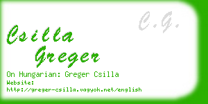 csilla greger business card